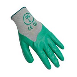 Gloves NBRC 1 woven GREEN LARGE 