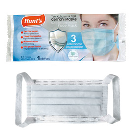 Mask non Woven with wide rubber packed WHITE