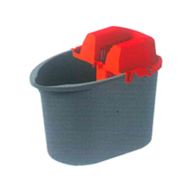 Bucket with wringer Grey-Red for dust mop
