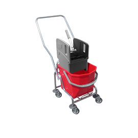 Mopping Set Chromium with press wringer 1 Bucket Red 25L