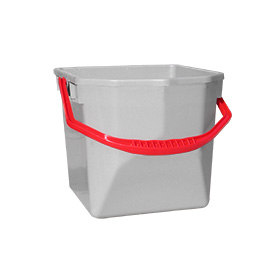 Bucket plastic 25LT GREY-RED