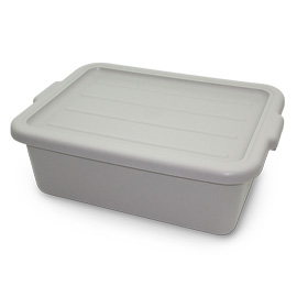 Food container plastic with lid grey 18x51x40