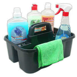 Cleaning caddy with handle