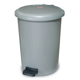 Paper Bin Grey with Pedal 40 lt