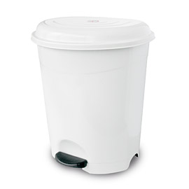 Paper Bin plastic WC Νο 22 with Pedal WHITE 22LT