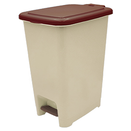 Paper Bin with Pedal and Base Bag beige 25Lt