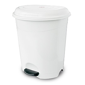 Paper Bin plastic WC Νο 50 with Pedal WHITE 50LT