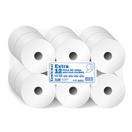WC PAPER ROLL EXTRA EMBOSSED 2PLY 12 X 400 GR