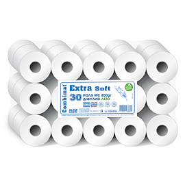 WC PAPER ROLL EXTRA SMOOTH 2PLY 30 X 200 GR