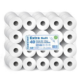 WC PAPER ROLL EXTRA EMBOSSED 2PLY 40 X 100 GR