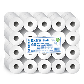 WC PAPER ROLL EXTRA EMBOSSED 2PLY 40 X 80 GR