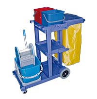 Complete Mopping Set Single Plastic blue with Lid