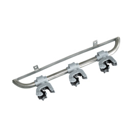 Wall Holder INOX, 3 Plastic hooks with elastic clips