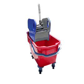 Mopping set Bucket 30lt Red with press wringer