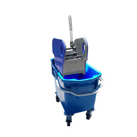 Mopping set Bucket 30lt Blue with press wringer