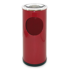 PAPER BIN - ASHTRAY METALLIC RED 62CM